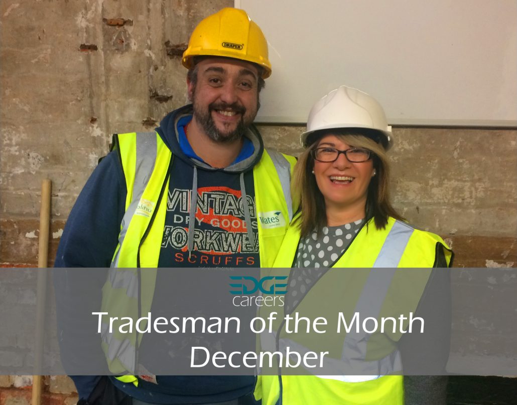 tradesman of the month - December